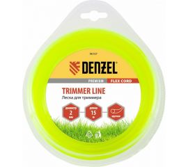 Леска для триммера круг 2 мм х 15 м блистер FLEX CORD DENZEL 96107 