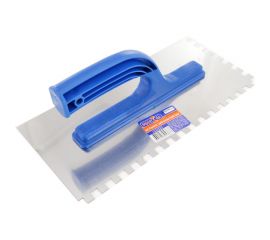 Зубчатая кельма 8х8 мм 270х130 мм нержавеющая сталь, пластиковая ручка РОССНА Р860525 