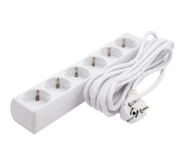 Удлинитель ExeGate ECE-6-5W 6 евророзеток с заземлением 5м белый 285836 