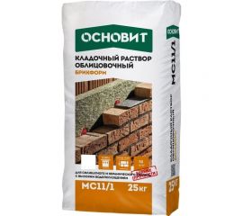 Кладочный раствор Основит БРИКФОРМ MC11/1 графит 023, 25 кг 64124 