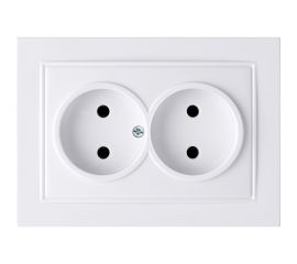 2-местная розетка Nilson СУ, ALEGRA-THOR, белый 27111024 
