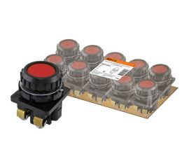 Выключатель TDM кнопочный КЕ 011-У2-исп.5 красный 1р 10A 660B IP40 SQ0753-0014 