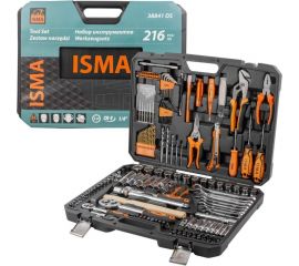 Набор инструментов 216пр. 1/4"", 1/2"" 6гр ISMA-38841DS(56482) 