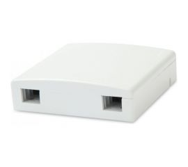 Оптическая абонентская розетка без адаптера Hyperline, FO-WB86-FTTH-2UN-WH совместима с адаптерами SC/DLC 255000 