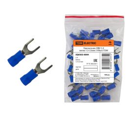 Наконечник TDM НВИ 2-4 вилка 1,5-2,5мм, 100шт SQ0503-0004 