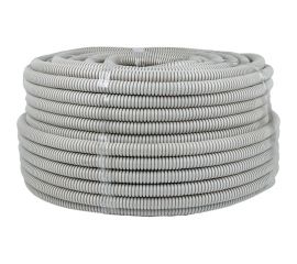 Гофрированная труба ПВХ с протяжкой EKF d20 мм (100 м) серая -Plast tg-z-20 