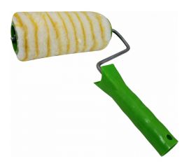 Валик в сборе ON желтая полоска со швом, искусственный мех, ворс 14 мм, 150х48 мм, бюгель 6 мм 02-02-441 