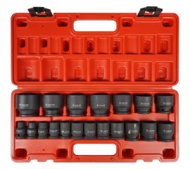 Набор головок ударных 1/2""DR, 38 мм, 19 предметов, 10-38 мм, пластиковый кейс Airline ATAS077 