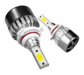 Светодиодные лампы LED для авто LEDZILLA C6 HB4 9006 18Вт 12В лампочки для автомобилей в фары комплект 2шт C6-9006 