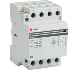 Модульный контактор EKF КМ, 50А 3п 220В 4но km-3-50-40 