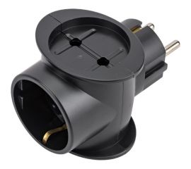 Сетевой разветвитель Perfeo RU POWER 3 гнезда, 16А, 1 гнездо с заземлением, 2 гнезда без заземления 30015500 