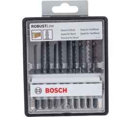 Набор пилок по дереву Robust Line U хвостовик 10 шт Bosch 2607010540 