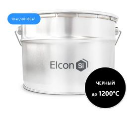 Термостойкая краска Elcon max therm до 1200 градусов, антикоррозионная, для печей, мангалов, радиаторов, дымоходов, матовое покрытие, 10 кг, черная 00-00463231 