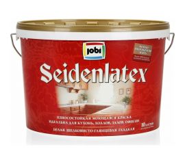 Износостойкая краска для стен и потолков JOBI SEIDENLATEX 10 л 11910 