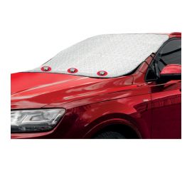 Всесезонный защитный чехол на лобовое стекло автомобиля AUTOPROFI 187x128 см, прочный трехслойный материал: фольгированный полиэтилен (PE), слой синтетического полимерного материала AUTOPROF 