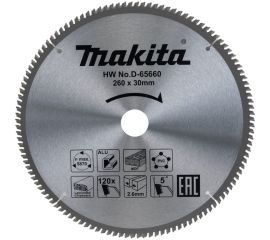 Диск пильный универсальный D-65660 (260х30х2.6 мм; 120Т) Makita 199175 