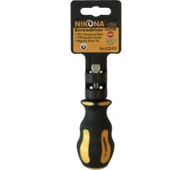 Отвертка NIKONA плоская шлицевая, Cr-V, SL 6,5x45 мм, шестигранная 22-615 