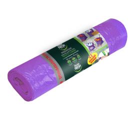 Пакеты фиолетовые с завязками для мусора Premium 10 шт, 60 л, 60 мкм MASTER FRESH 218386 