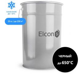 Tермостойкая эмаль Elcon max therm черная 650 градусов 25 кг 00-00463201 