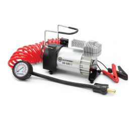 Воздушный компрессор AUTOPROFI 60 л./мин., 12v/23a, 280w, шланг 3 м., шнур питания 3 м., питание от акб, клапан для регулир. давления, набор из 4-х переходников для надувн. изделий, сумка AK 