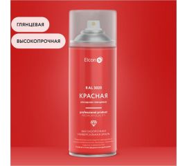 Универсальная алкидная эмаль Elcon ral 3020, красная, глянцевая, аэрозоль, 520 мл 00-00463208 