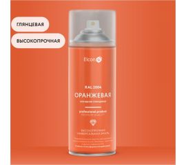 Универсальная алкидная эмаль Elcon ral 2004, оранжевая, глянцевая, аэрозоль, 520 мл 00-00463214 
