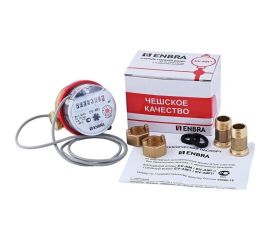 Счётчик учёта горячей воды Энбра EV-AM1 L80 D15 B со сгонами 