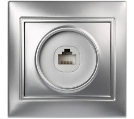 Компьютерная розетка Smartbuy RJ45 1-местная серебро Венера SBE-01s-S1-RJ 