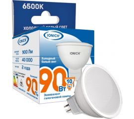 Светодиодная лампа акцентного освещения IONICH ILED-SMD2835-JCDR-10Вт-900Лм-230В-6500К-GU5.3 1791 