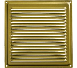 Решётка металлическая с сеткой (золотая; 100x100 мм) Эвент ВРС 