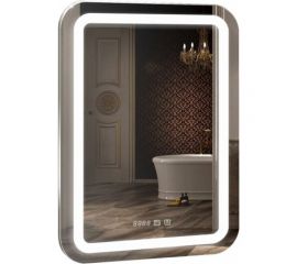 Зеркало MIXLINE ""Мальта-3"" 550х800 сенсорный выключатель, часы внешней настройки + подогрев 548625 