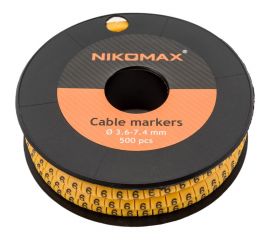 Кабельный маркер NIKOMAX, цифра ""6"", желтый, 500шт. NMC-CMR-6-YL-500 