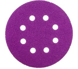Круг шлифовальный Purple PP627 (125 мм; 8 отверстий; Р60; 100 шт) Hanko PP627.125.8.0060 