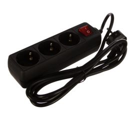 Сетевой удлинитель PERFEO с кнопкой POWERMATE 1,8м 3 розетки черный 30 012 507 