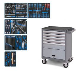 Набор инструментов KING TONY ""EFFORT"" в серой тележке, 235 предметов 934-235AMG 