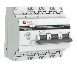 Дифференциальный автомат EKF АД-32 3P+N 32А/30мА 4,5кА PROxima DA32-32-30-4P-pro 