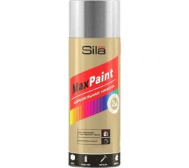 Аэрозольная эмаль Sila home max paint с металлическим эффектом, серебряный металлик, 520 мл 00-00004750 SILP007 