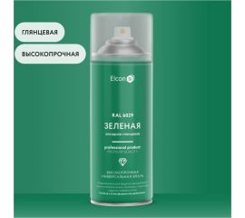 Универсальная алкидная эмаль Elcon ral 6029, зеленая, глянцевая, аэрозоль, 520 мл 00-00463205 