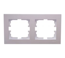 2-ая горизонтальная рамка Lezard VESNA без вставки, жемчужно-белый перламутр 742-3000-147 