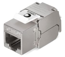 Вставка Keystone Cabeus Jack RJ-45(8P8C), 180 градусов, категория 6A, полный экран, без инструмента Toolless KJ-RJ45-Cat.6A-SH-180-Toolless 