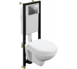 Комплект с унитазом Cersanit nature co dpl eo инсталляция black, кнопка leon пластик хром глянцевый 64230 