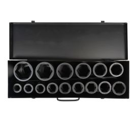 Набор головок ударных 1""DR, 60 мм, 15 предметов, 22-60 мм, металлический кейс Airline ATAS067 