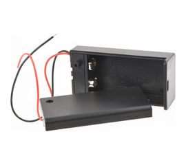 Отсек для элементов питания Robiton Bh1x9V/switch с выключателем и двумя проводами PK1 16518 