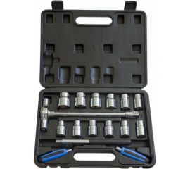 Набор инструментов Forsage ""F-4171 с Т-образной трещоткой, 17 пр, 1/2(6гр.)(8,10,12-17,19,21,22,24мм)"" 48724 