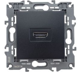 Розетка HDMI ЭРА 14-3114-05 IP20, Elegance, антрацит Б0034336 