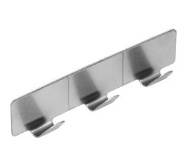 Планка с 3 крючками VETTA самоклеящаяся, 2.5x12 см, нержавеющая сталь 430 440-368 
