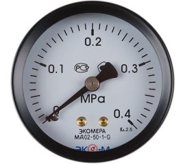 Манометр ЭКО-М Экомера осевой МД02-50-G-0,4МПа-ОИ 