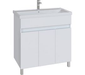 Комплект: Напольная тумба Sanstar Квадро 80, мебельный умывальник Фостер 800 126.1-1.4.1.КФОС 