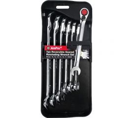 Набор комбинированных ключей AmPro с храповиком 10-19 мм 7 предметов T41683 