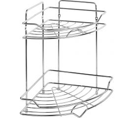 Угловая двухъярусная полка для ванной Lemax Bath 002 SS 